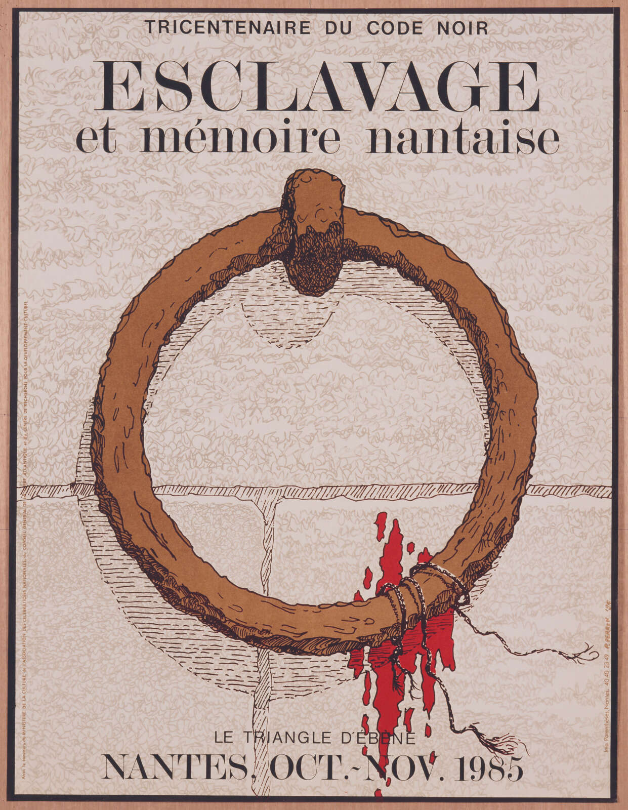 Affiche, Esclavage et mémoire nantaise, tricentenaire du code noir