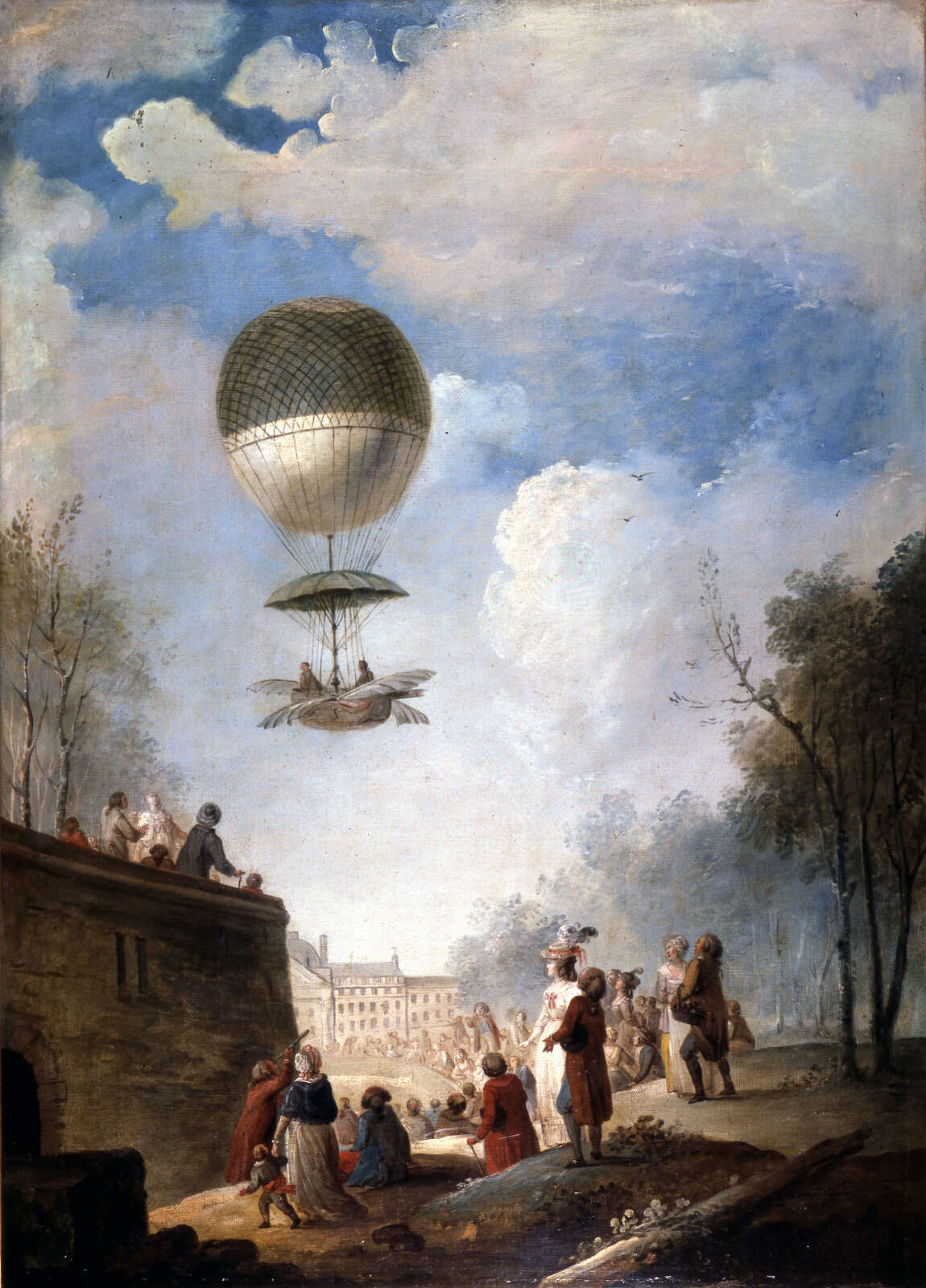 Envol de Blanchard du Champ de Mars, le 3 mars 1784