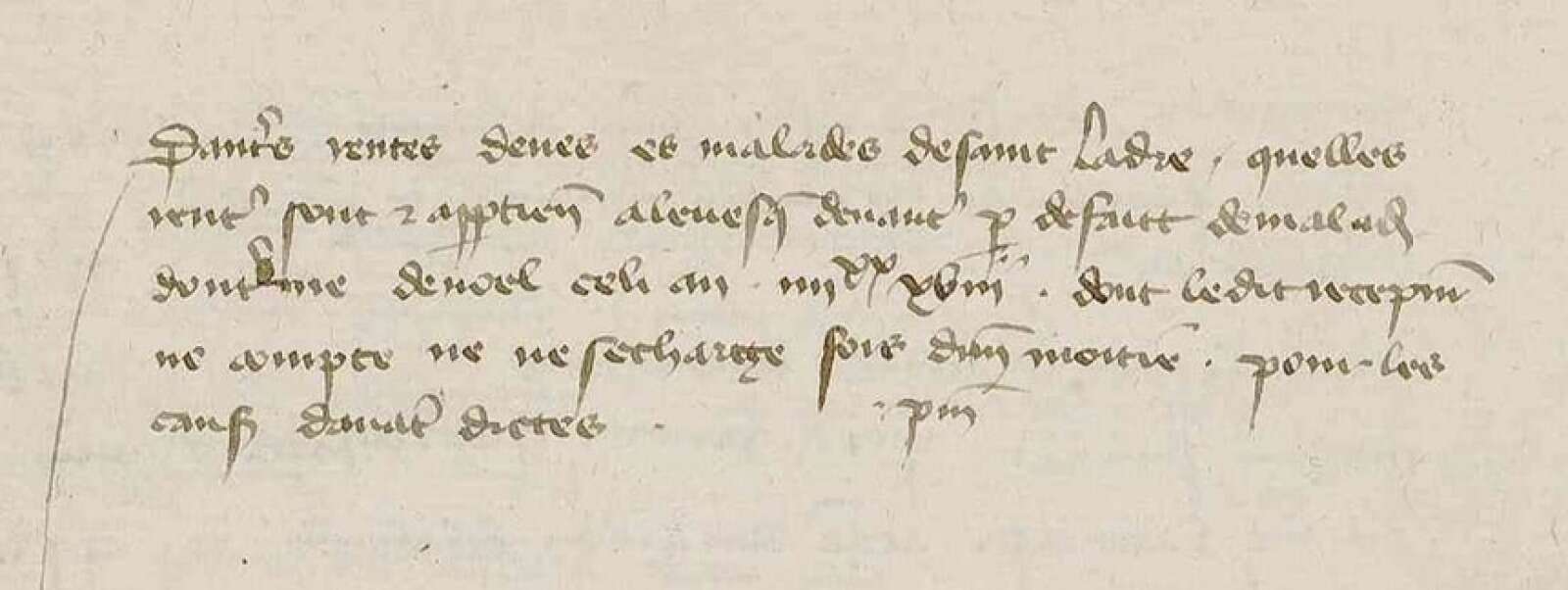 Extrait du livre des comptes de Jean de la Fontaine mentionnant la léproserie Saint-Lazare
