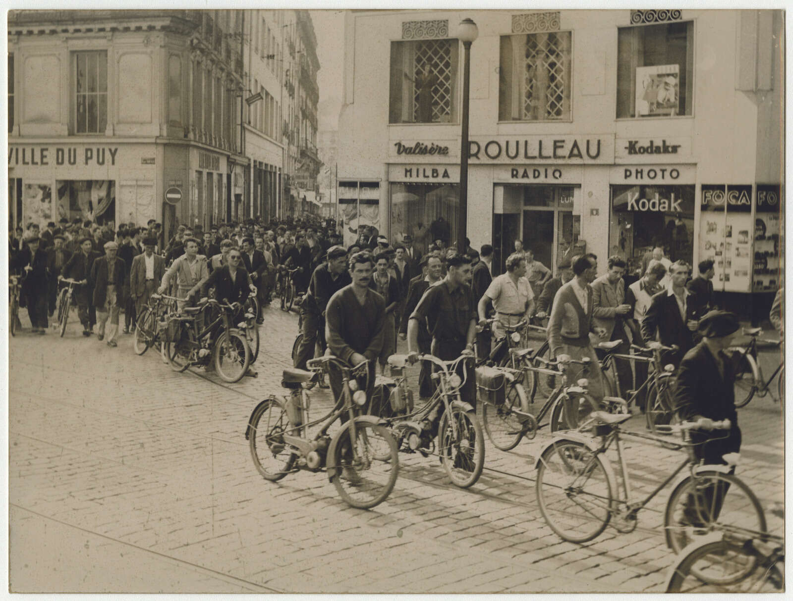 Grévistes à bicyclette