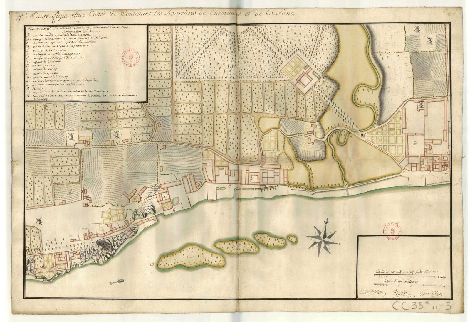 Plan géométral des costaux de Misery, autrement L'hermitage