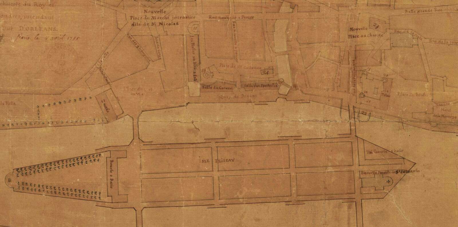 Plan général de Nantes par Jean-Baptiste Ceineray