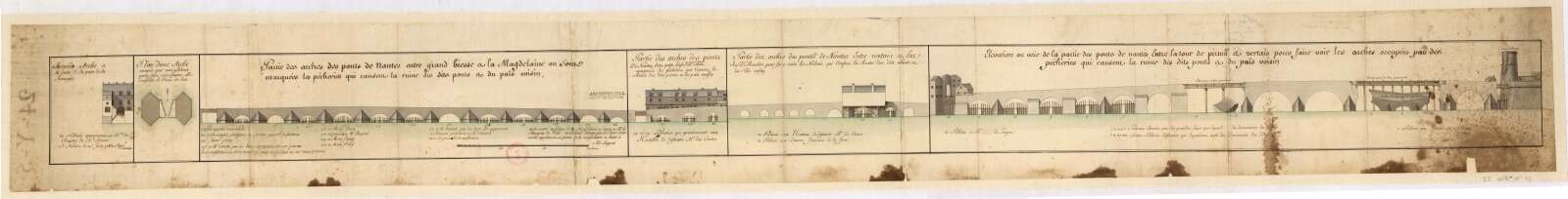 Elévations des ponts sur la Loire