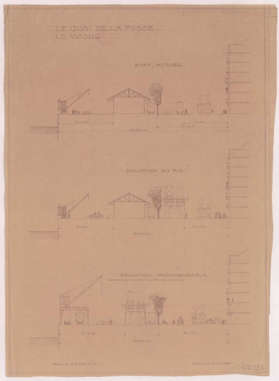 Schéma d'aménagement du viaduc du quai de la Fosse