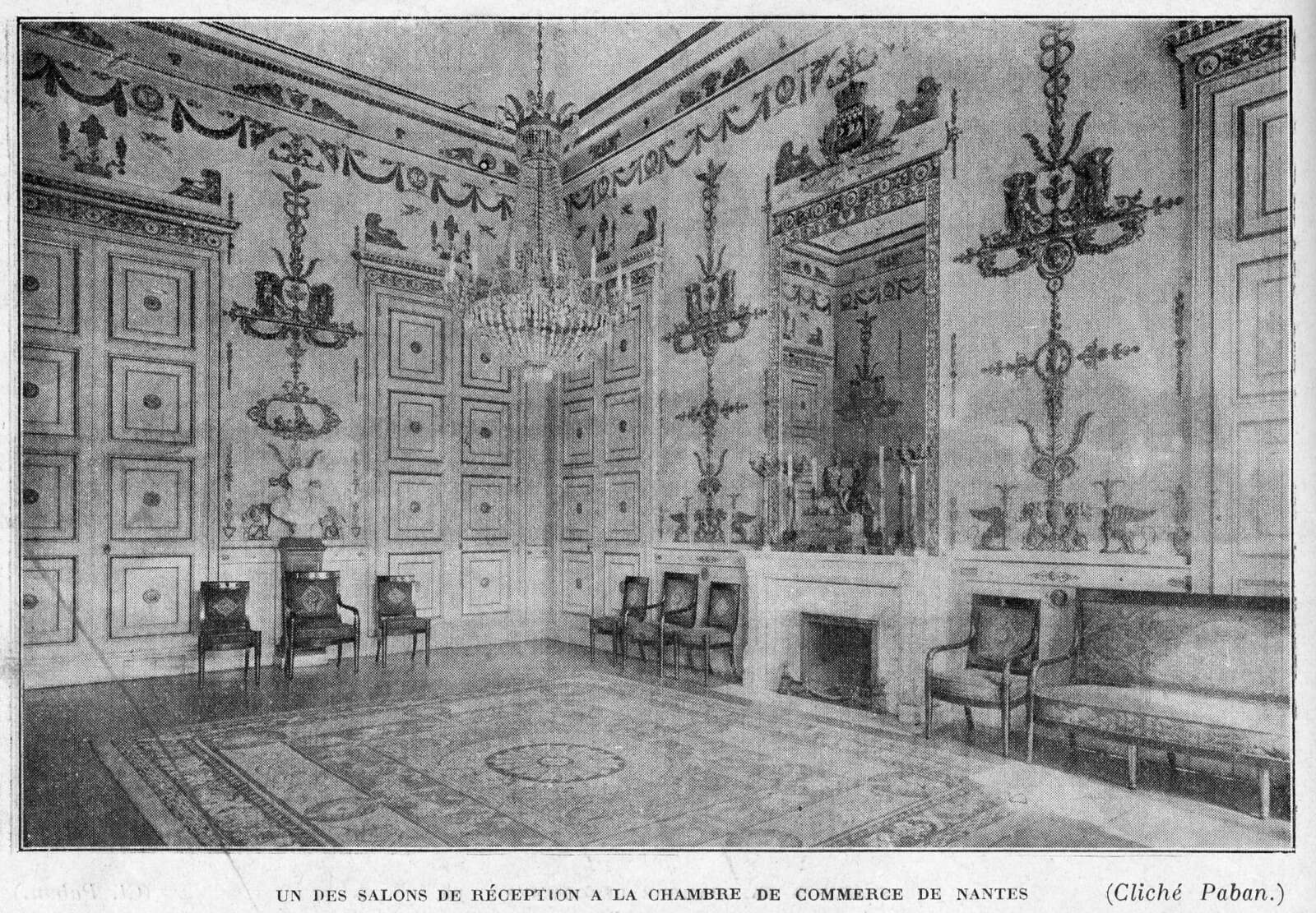 Salons de réception à la Chambre du Commerce de Nantes