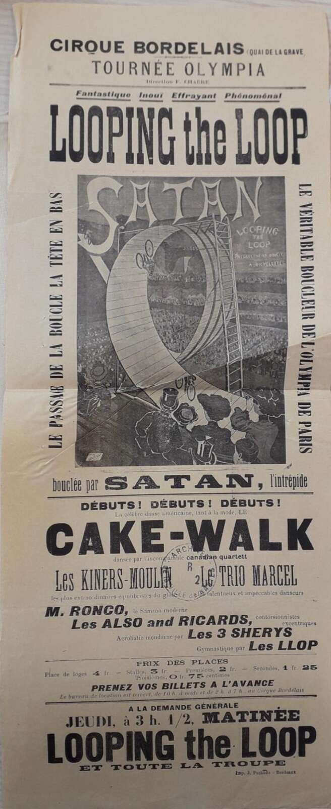« Looping the Loop, bouclée par Satan l’intrépide »