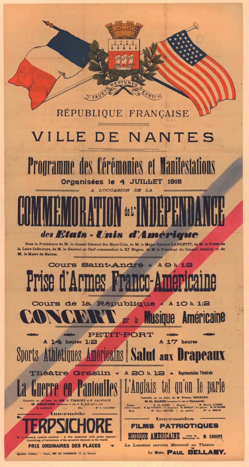Affiche municipale pour la commémoration de l’indépendance