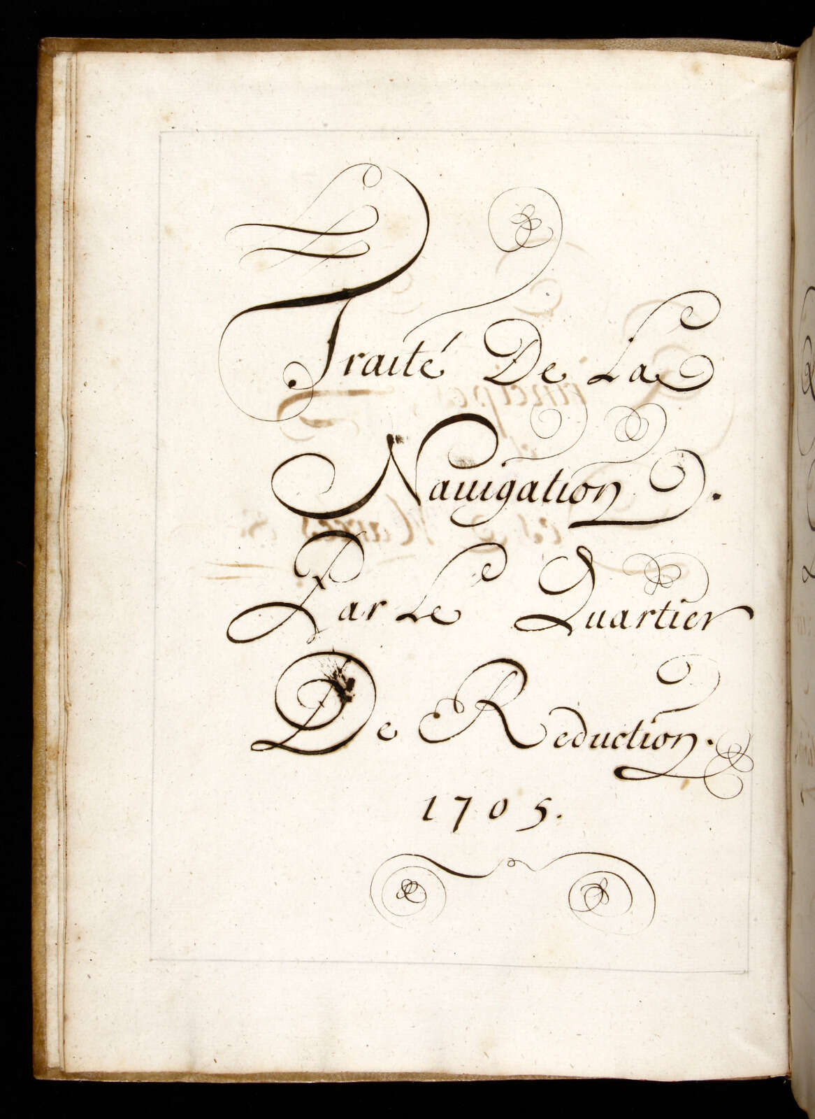 Traité de la navigation par le quartier de réduction de 1705