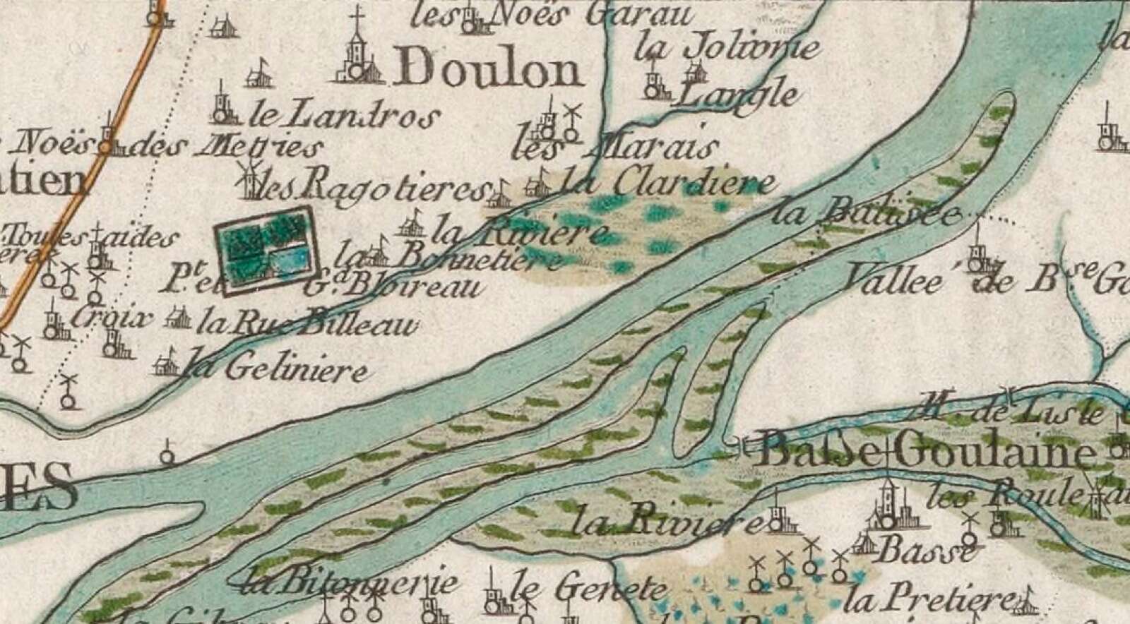 Paysages du territoire de Doulon pendant l’Ancien Régime