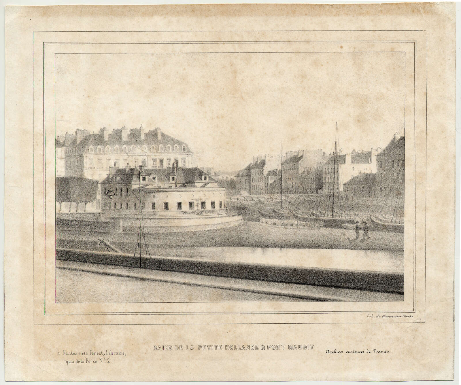 Anciens bains Jourdain sur l&rsquo;île Feydeau